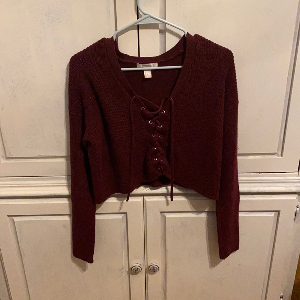 Cropped Knit Sweater